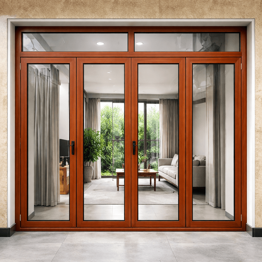 Kinh nghiệm lựa chọn cửa nhôm kính 4 cánh vân gỗ